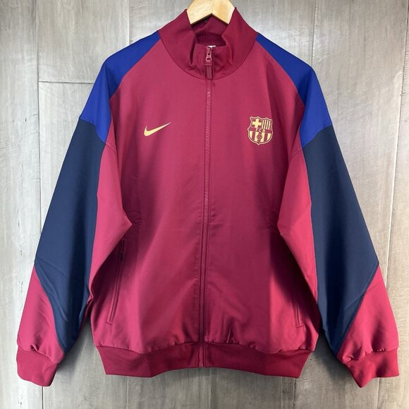 Nike FC Barcelona DRI-FIT Strike Anthem Jacket Men Size Medium FJ5427-620 - Picture 1 of 10